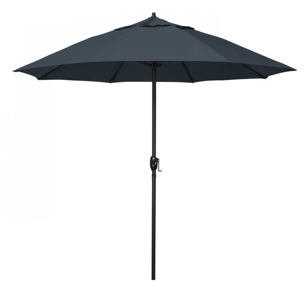California Umbrella 9' Bronze Aluminum Market Patio Umbrella, Pacifica Sapphire 194061337721